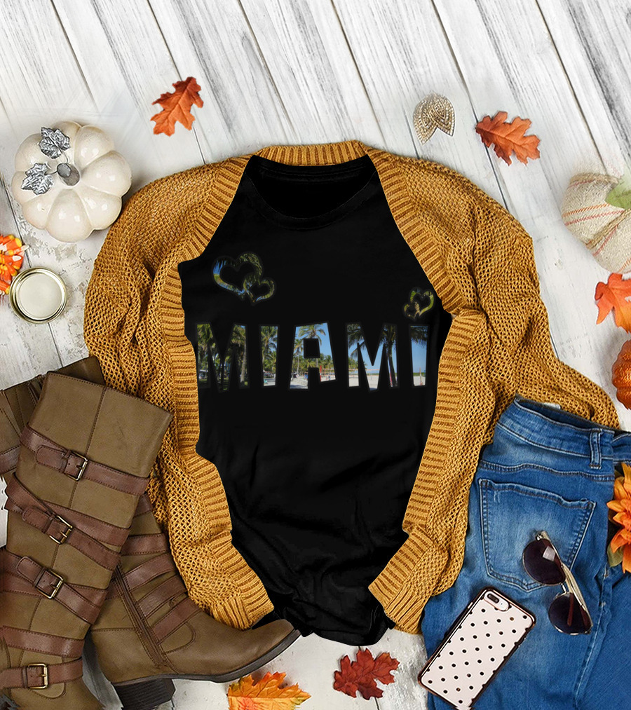 Miami Palm Beach Hearts T-Shirt