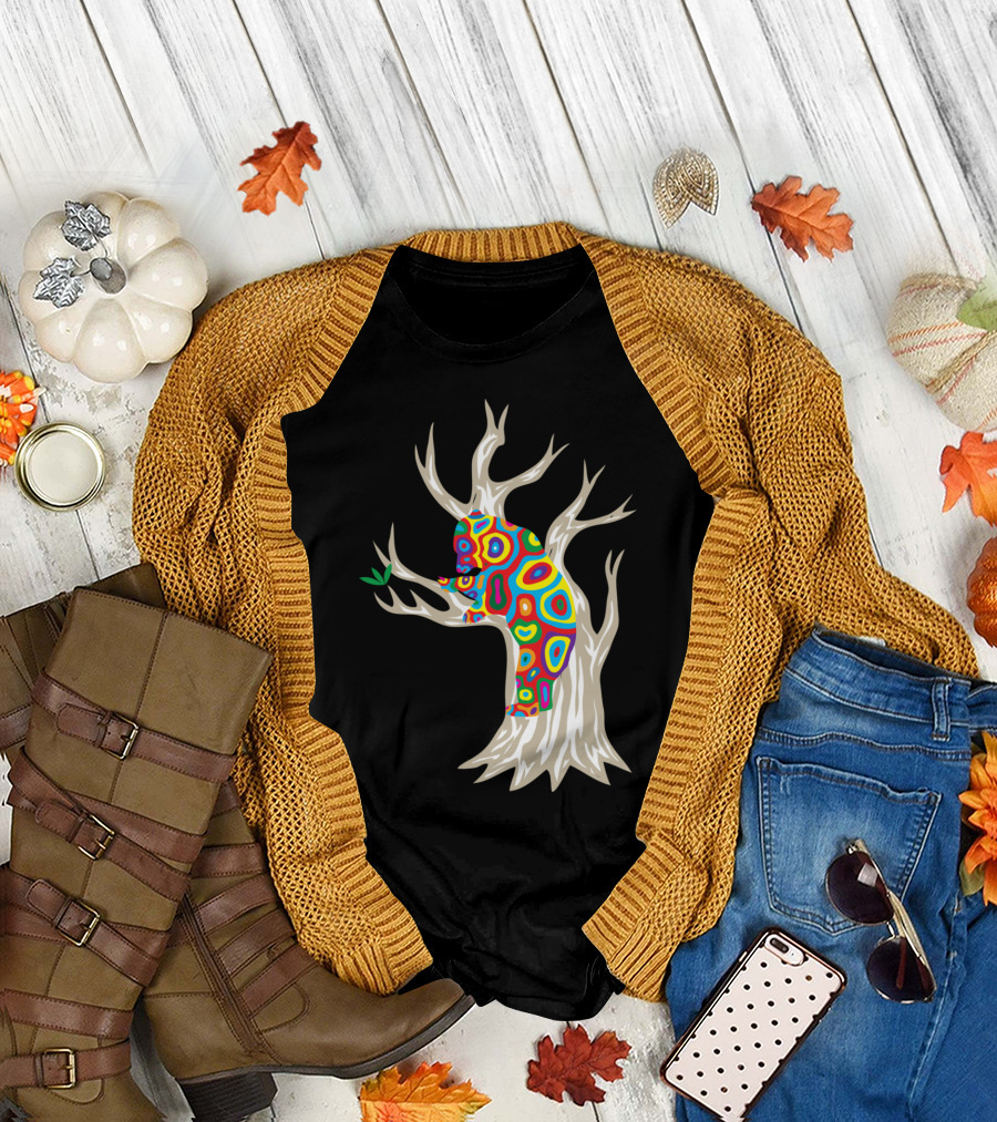 Tree of Life Colorful Psychedelic Koala in Branches T-Shirt