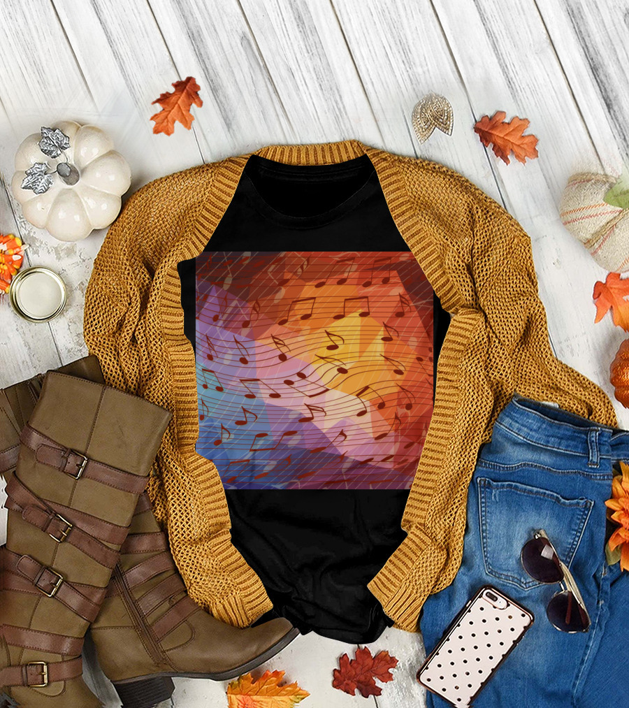 Music Notes Vibrant Melody T-Shirt