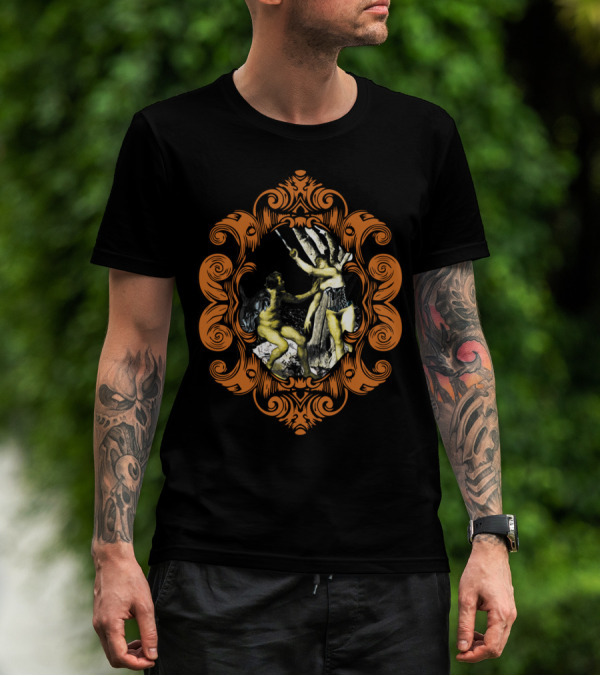 Baroque Ornate Frame Classical Figures Last Sin T-Shirt