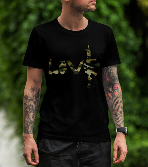 Love Camouflage Rifle T-Shirt
