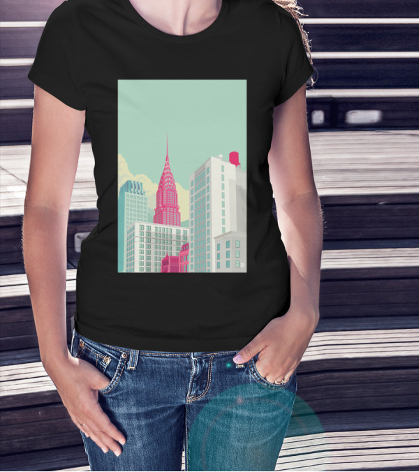 Park Avenue New York City Chrysler Building Urban Skyline T-Shirt