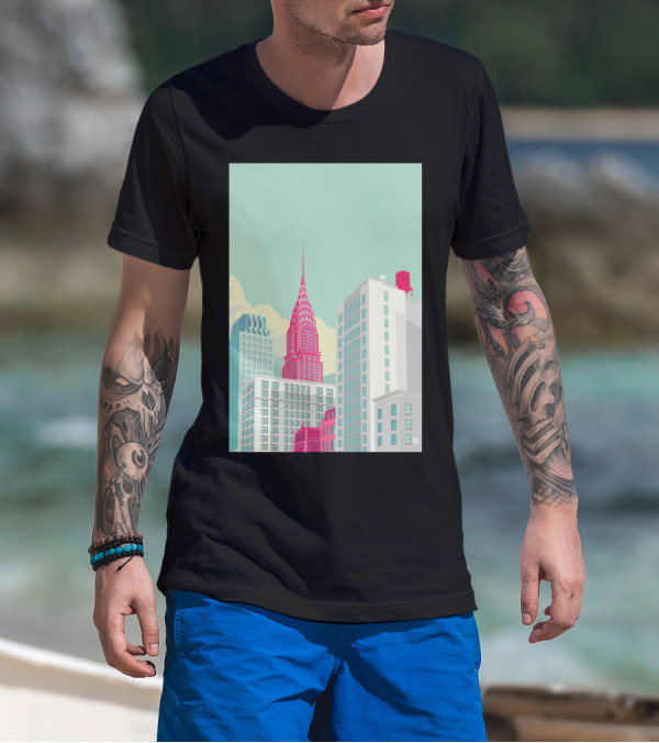 Park Avenue New York City Chrysler Building Urban Skyline T-Shirt