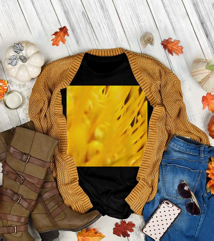 Yellow Flower Close-Up Abstract Detail T-Shirt