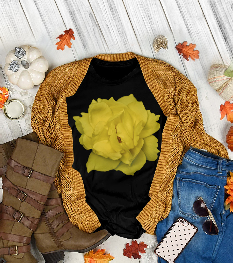 Yellow Rose Photo Bloom T-Shirt