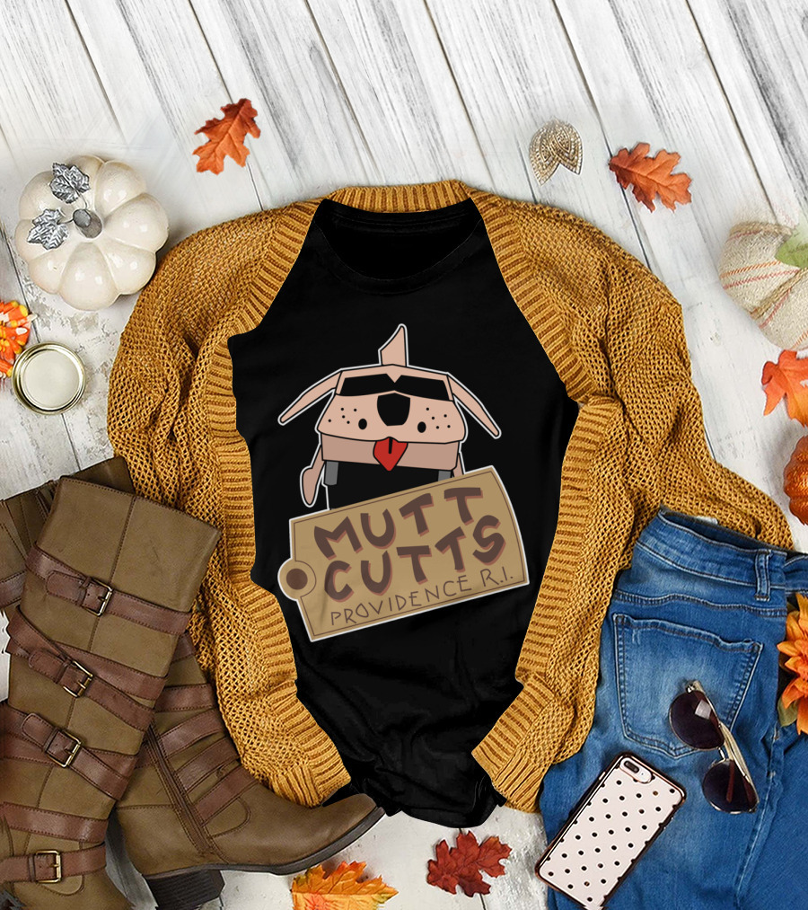 Mutt Cutts Providence Rhode Island Cartoon Dog Tag T-Shirt