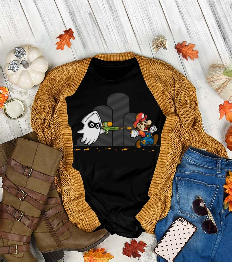 Revenge Of The Squid Id Mario vs. Blooper Splatoon Mashup T-Shirt