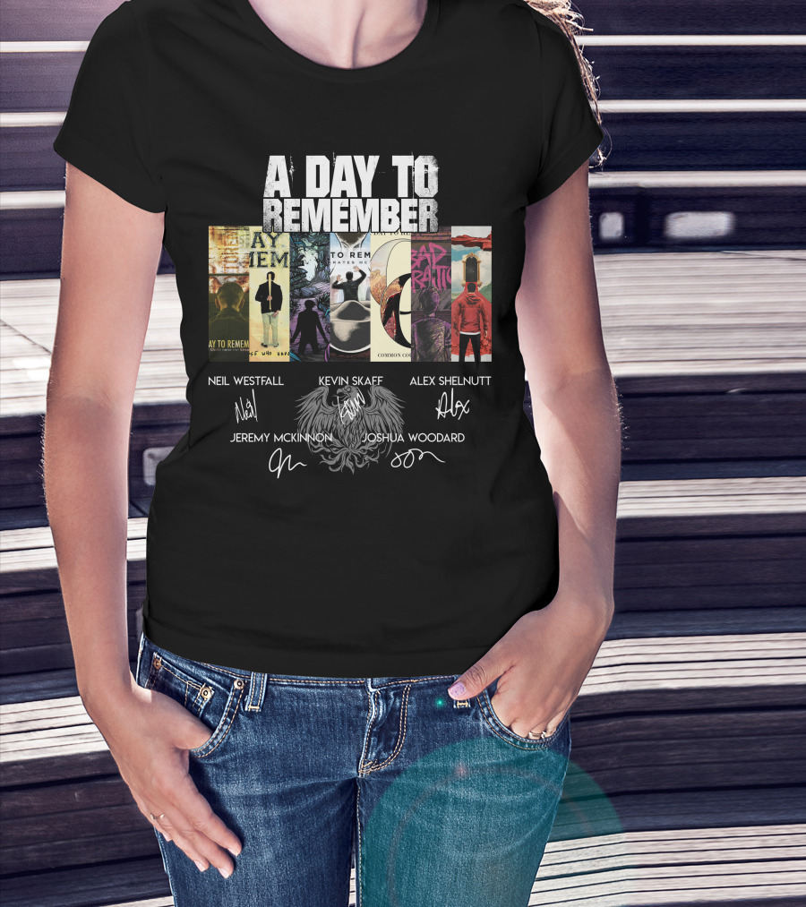A Day To Remember Neil Westfall Kevin Skaff Alex Shelnutt Jeremy Mckinnon Joshua Woodard T-Shirt