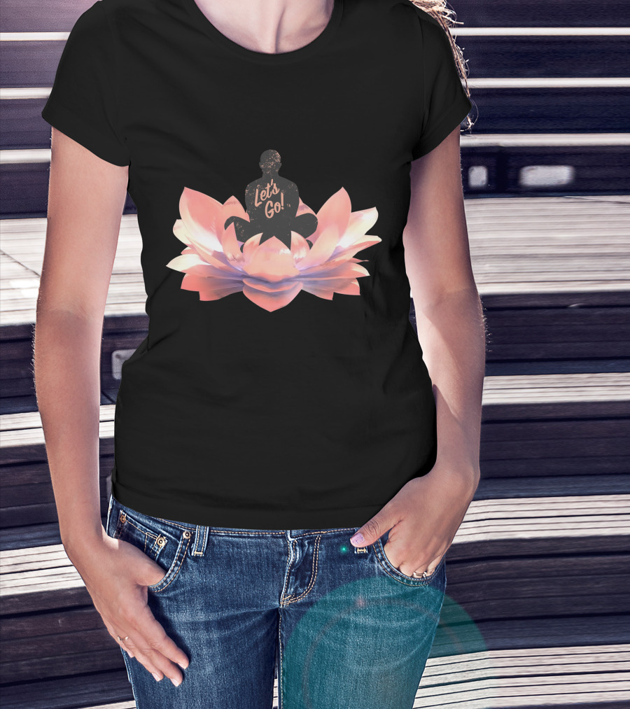 Let's Go Lotus Blossom Silhouette T-Shirt