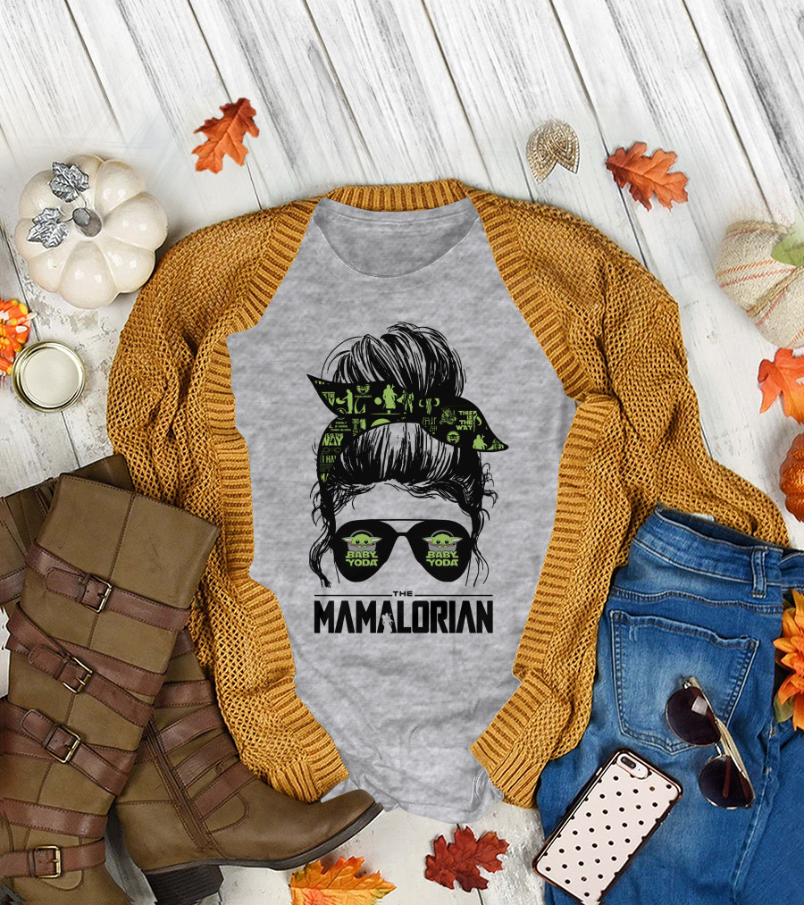 The Mamalorian Baby Yoda Grogu Star Wars T-Shirt