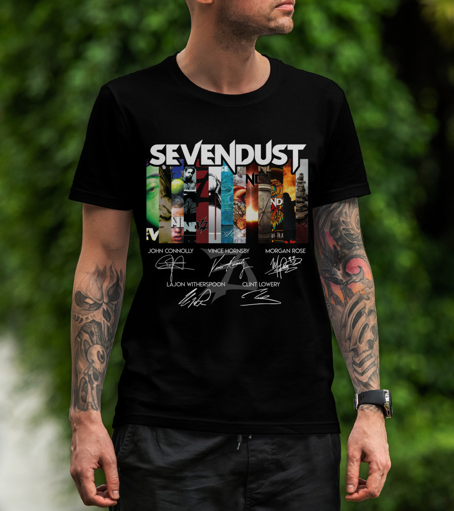 Sevendust John Connolly Vince Hornsby Morgan Rose Lajon Witherspoon Clint Lowery T-Shirt