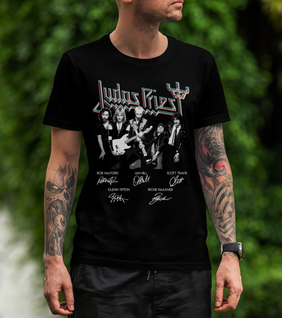 Judas Priest Rob Halford Ian Hill Scott Travis Glenn Tipton Richie Faulkner T-Shirt