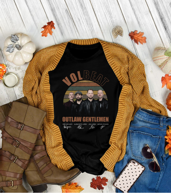 Volbeat Outlaw Gentlemen Rob Caggiano Kaspar Boye Larsen Jon Larsen Michael Poulsen T-Shirt