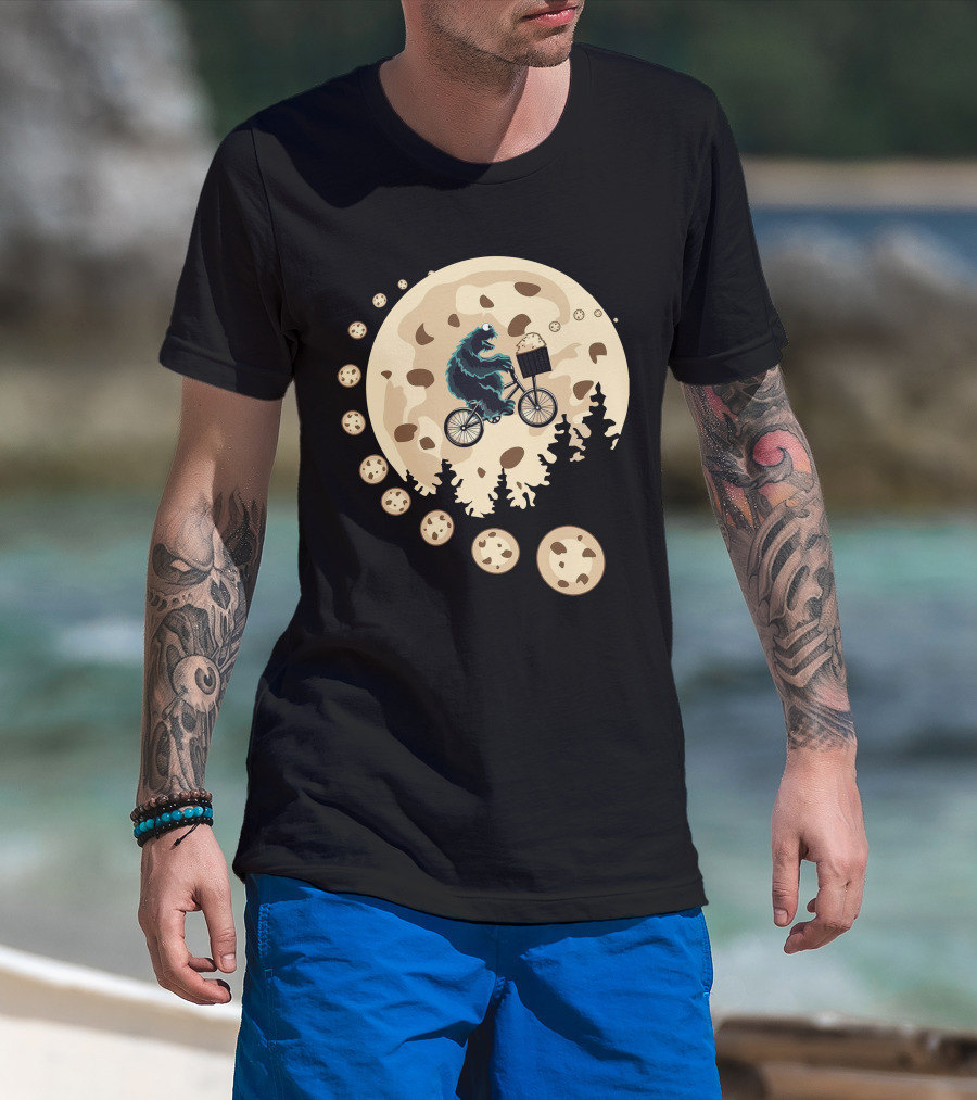 Cookie Monster Cycling Moon Adventure T-Shirt