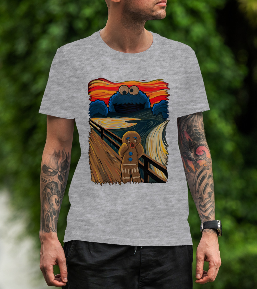 The Scream Cookie Monster Gingerbread T-Shirt