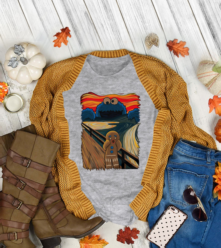 The Scream Cookie Monster Gingerbread T-Shirt