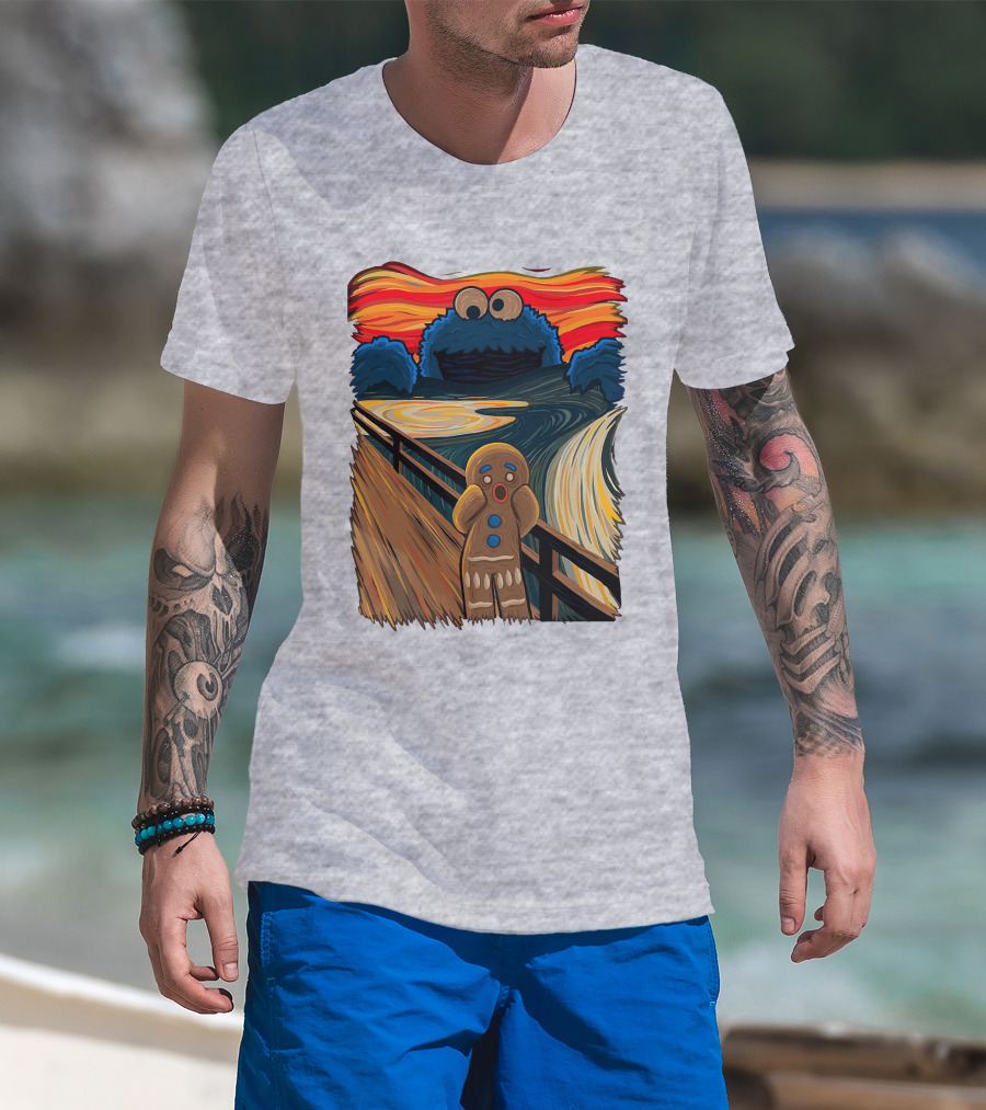 The Scream Cookie Monster Gingerbread T-Shirt