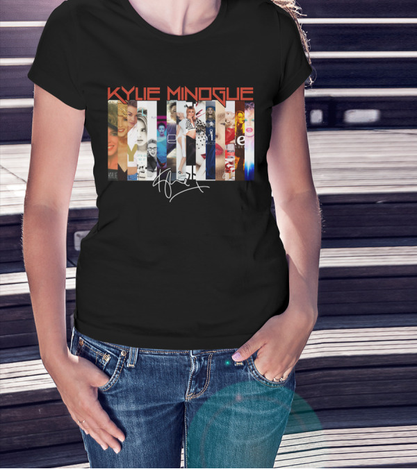 Kylie Minogue Collage With Signature T-Shirt