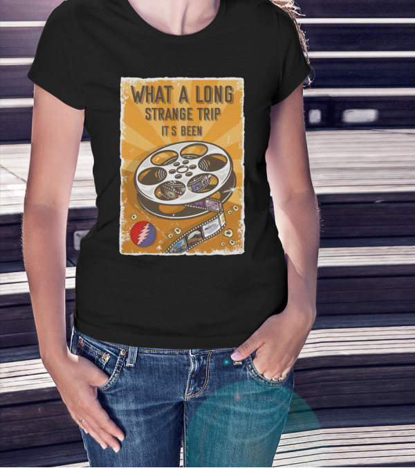 What A Long Strange Trip It's Been Grateful Dead Film Reel T-Shirt