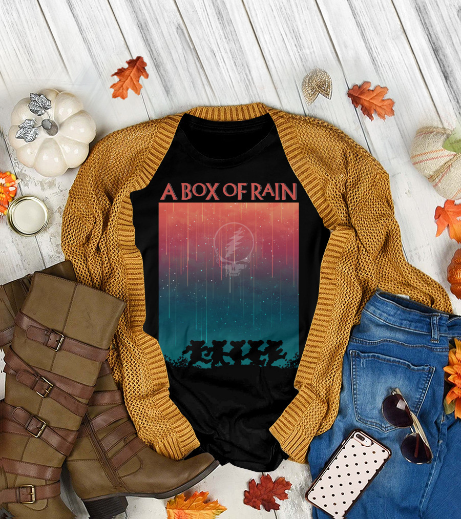 A Box of Rain Grateful Dead Dancing Bears Steal Your Face T-Shirt