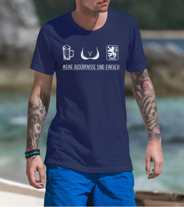 1860 München Meine Bedürfnisse Sind Einfach Bier Bra Lion T-Shirt