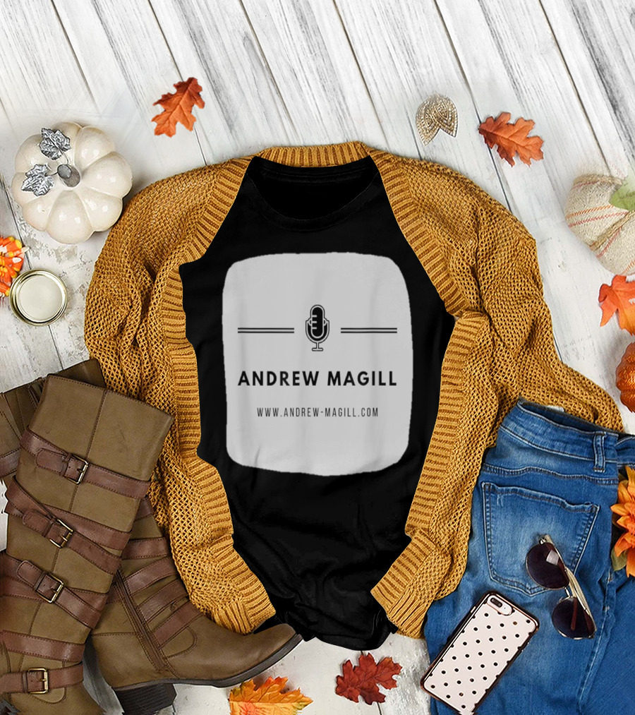 Andrew Magill Music Microphone Logo www.andrew-magill.com T-Shirt