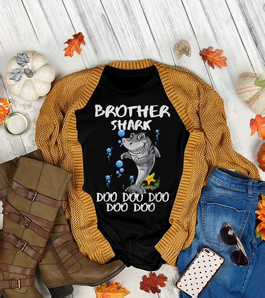 Brother Shark Doo Doo Doo Doo Funny Kids Video Brother T-Shirt