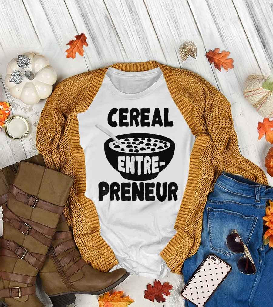 Cereal Entrepreneur Breakfast Bowl Spoon T-Shirt