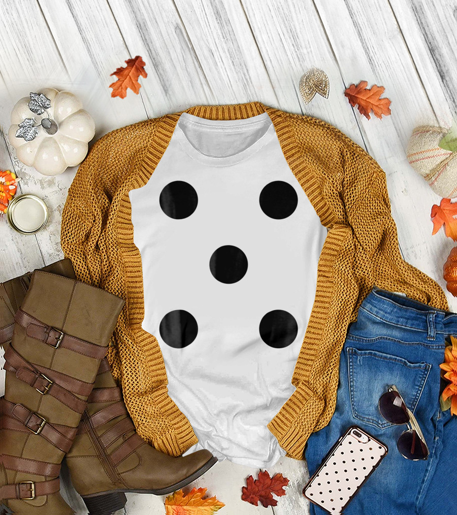 Dice 5 Halloween Costume Friends Group Family Matching T-Shirt