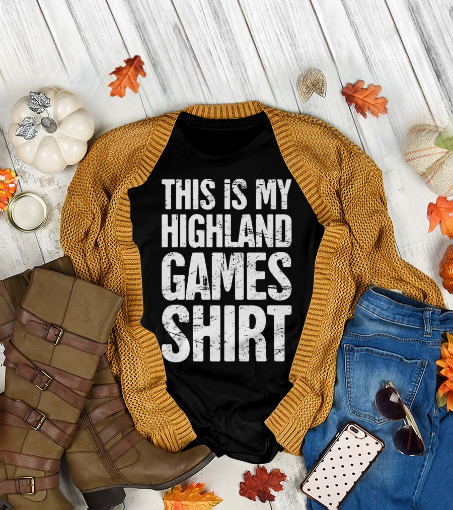 Highland Games Caber Toss Scotland Kilt T-Shirt