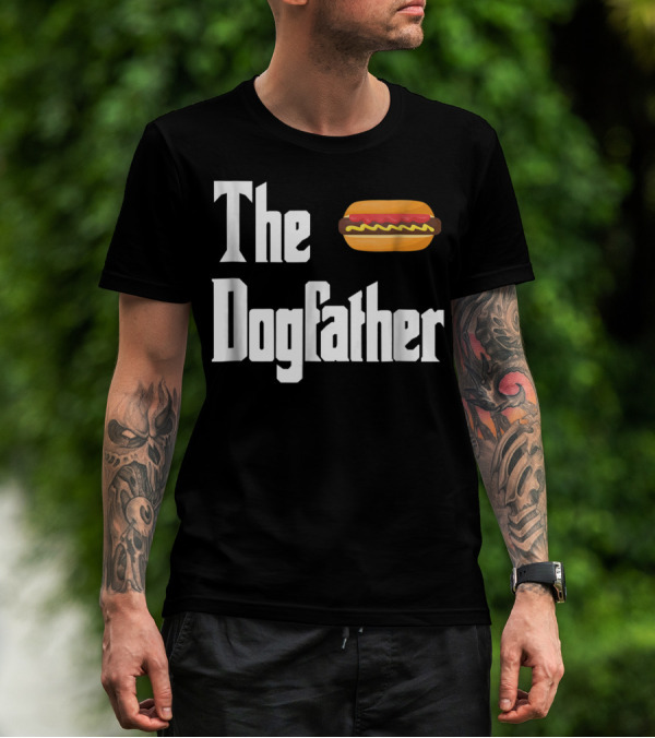 The Dogfather Hot Dog Classic Font Icon T-Shirt