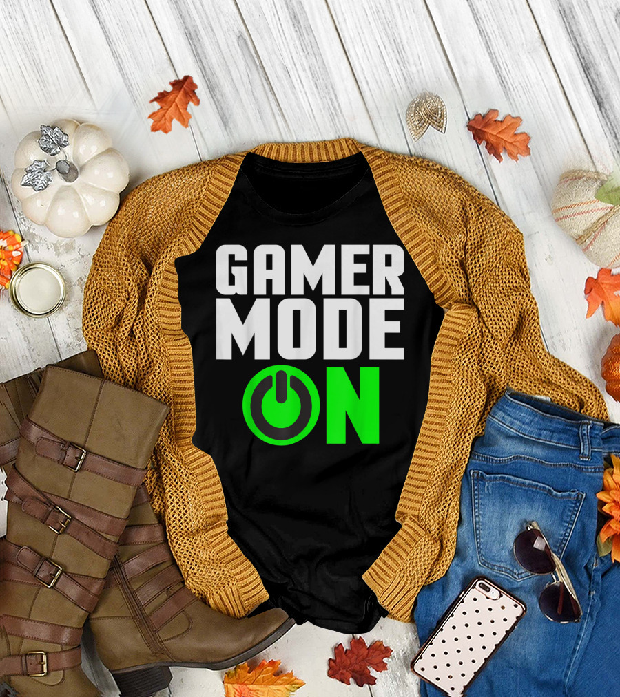 Gamer Mode On Cool Video Game Power Symbol For Gamers T-Shirt