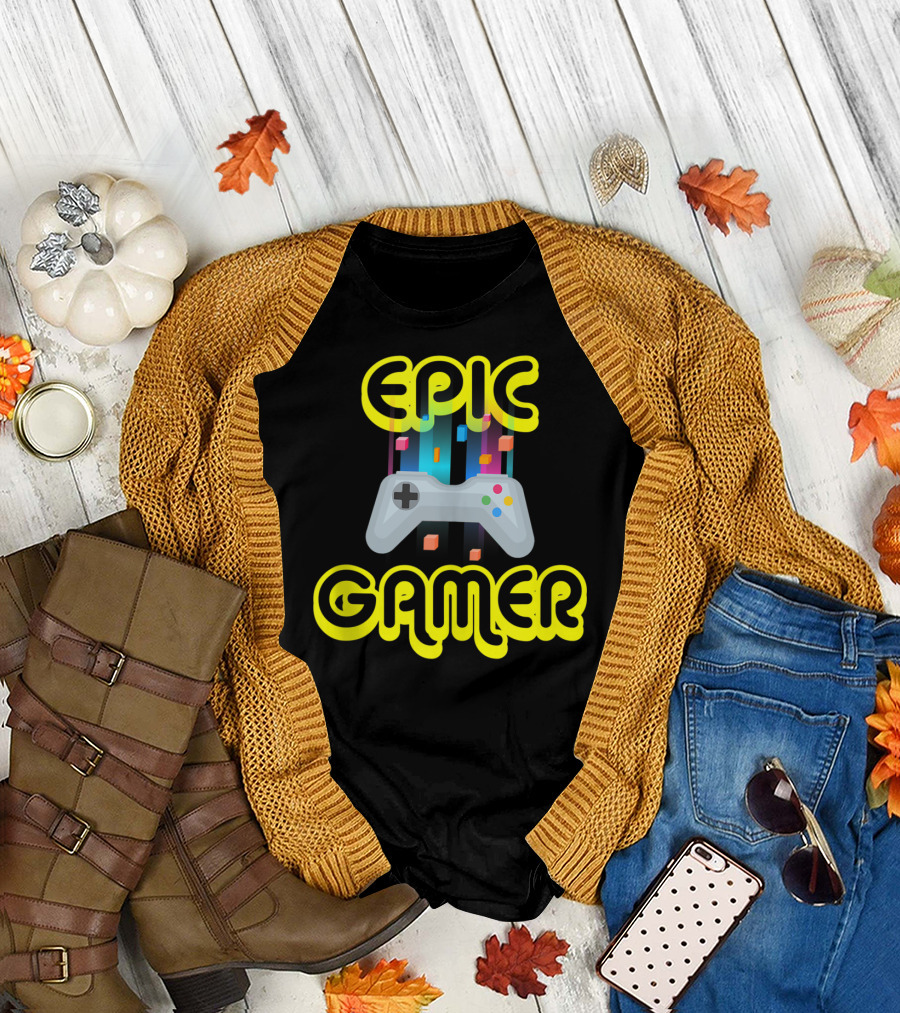 Epic Gamer Vintage Video Game Controller T-Shirt