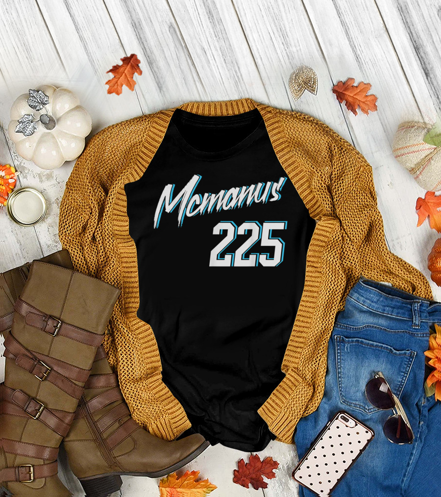 Mcmanus Louisiana 225 Graphic Style Font with Bold Numbers T-Shirt