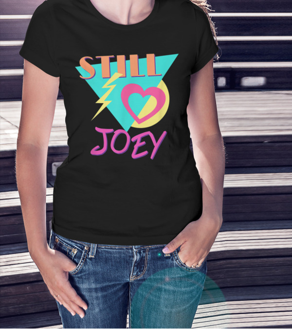Still Love Joey 80s Retro Style Triangles Hearts Lightning T-Shirt
