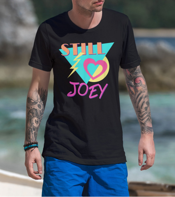 Still Love Joey 80s Retro Style Triangles Hearts Lightning T-Shirt