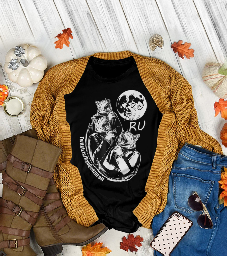 Three Wolf Lul RU RU RU Twitch.tv RyuQuezacotl T-Shirt