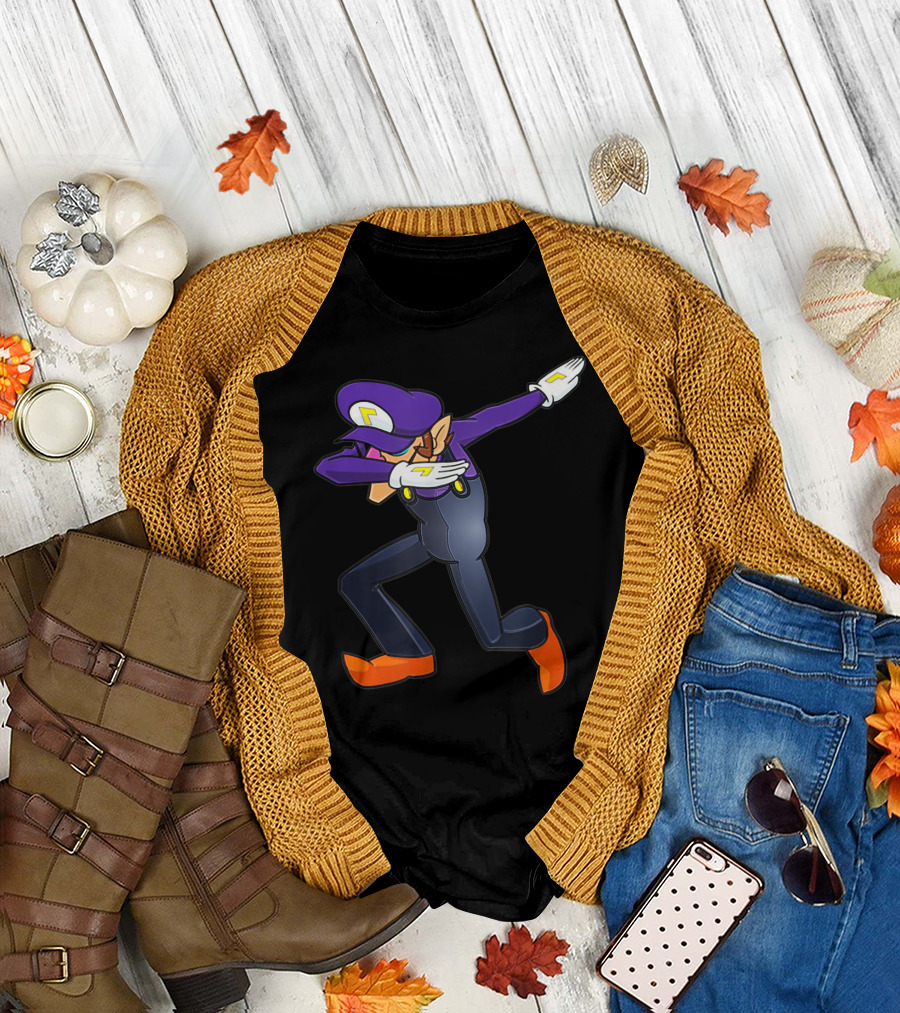 Waluigidab Gaming Character Dab Pose Fan T-Shirt