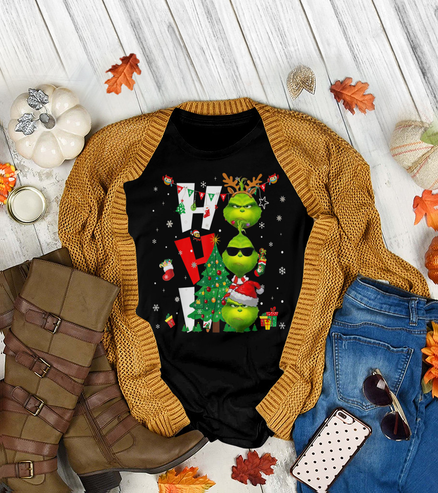 Merry Grinchmas Funny Christmas Holiday Vacation HHH T-Shirt
