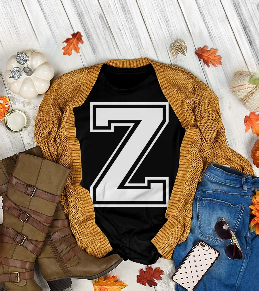 LETTER Z CAPITAL ALPHABET COLLEGE VARSITY T-Shirt