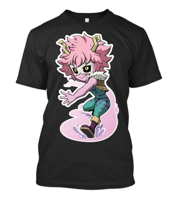 Mina Ashido Chibi Anime Character Pose My Hero Academia T-Shirt
