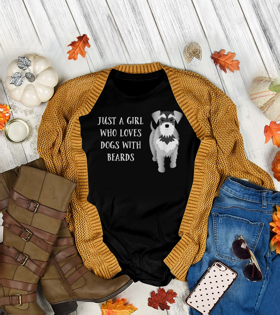 Just a Girl Who Loves Dogs with Beards T-Shirt