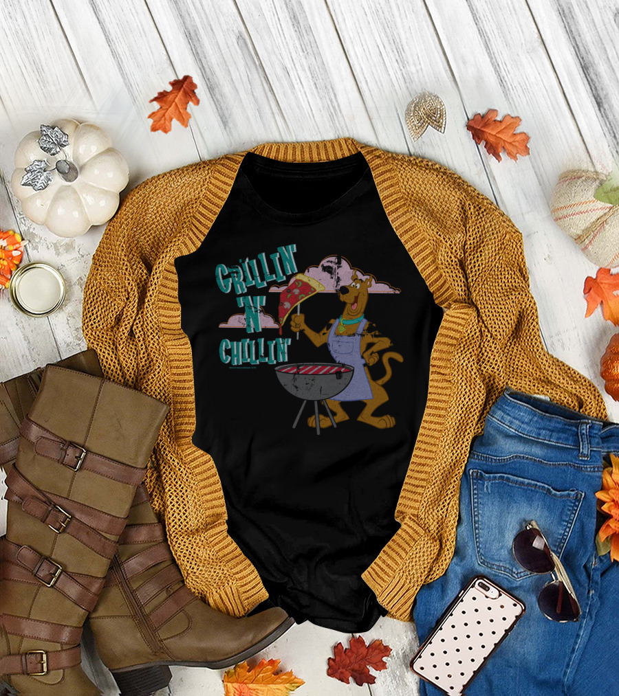 Grillin' 'N' Chillin' Scooby-Doo Pizza Barbecue Fun T-Shirt