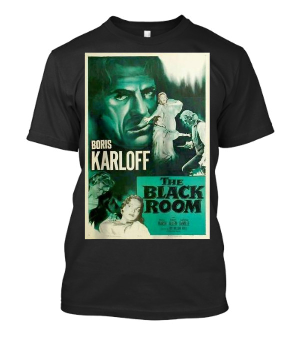 Boris Karloff The Black Room 1935 Movie Poster Vintage Horror Film T-Shirt
