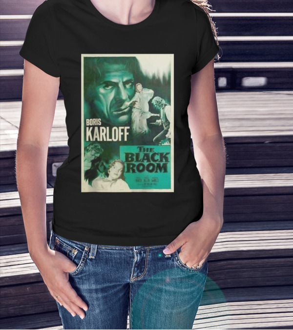 Boris Karloff The Black Room 1935 Movie Poster Vintage Horror Film T-Shirt