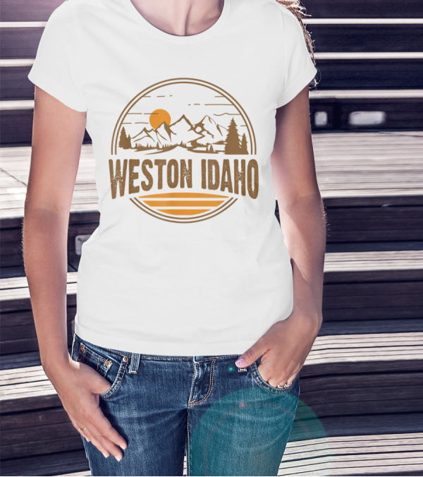 Weston Idaho Vintage Mountain Hiking Adventure T-Shirt