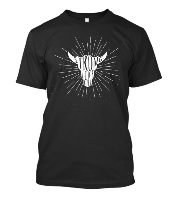 Strong Like Bull Kazakhstan Typography With Bull Head Motif T-Shirt