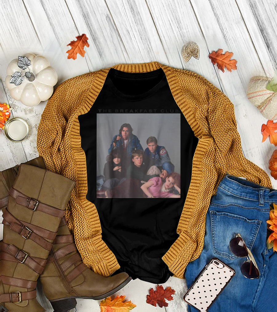 The Breakfast Club Cast Group Photo 80s Iconic Movie Scene T-Shirt