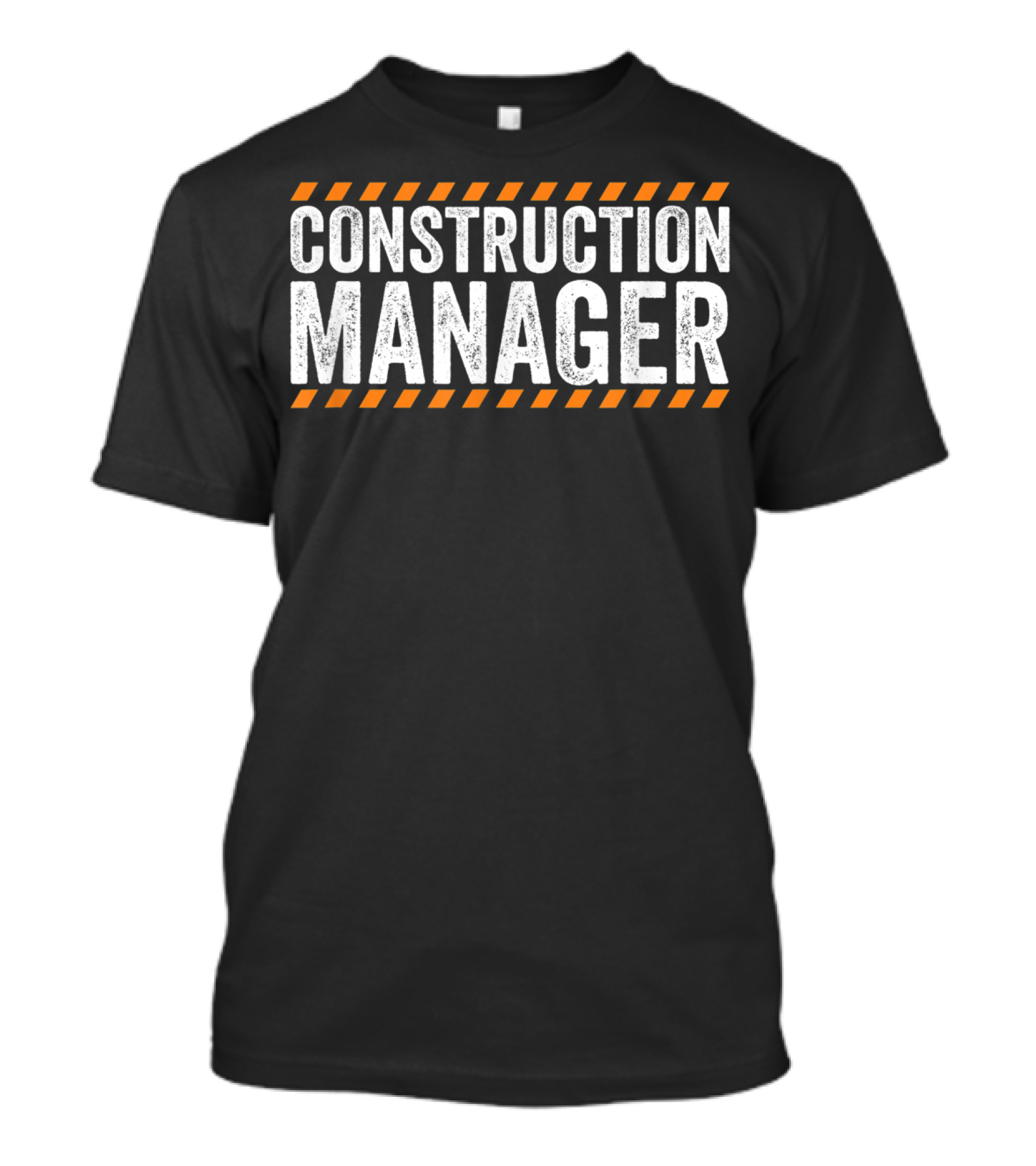 Construction Manager Safety Caution Stripes T-Shirt
