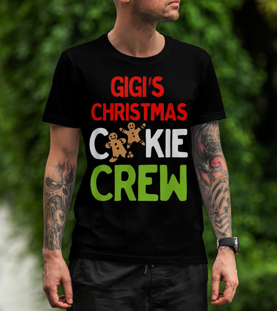Gigi's Christmas Cookie Crew Gingerbread Holiday Fun T-Shirt